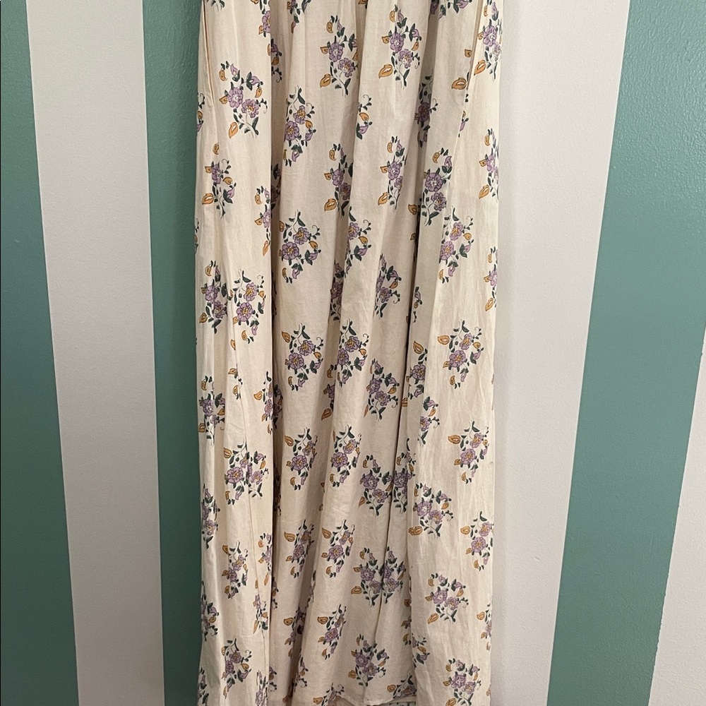 Patrons of Peace Cream Floral Midi Dress - Picture 10 of 13